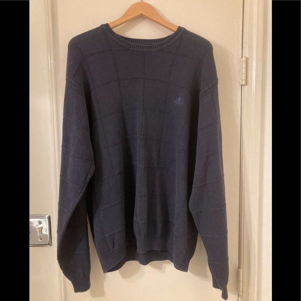 IZOD SWEATER 100% Cotton Made in Israel blue